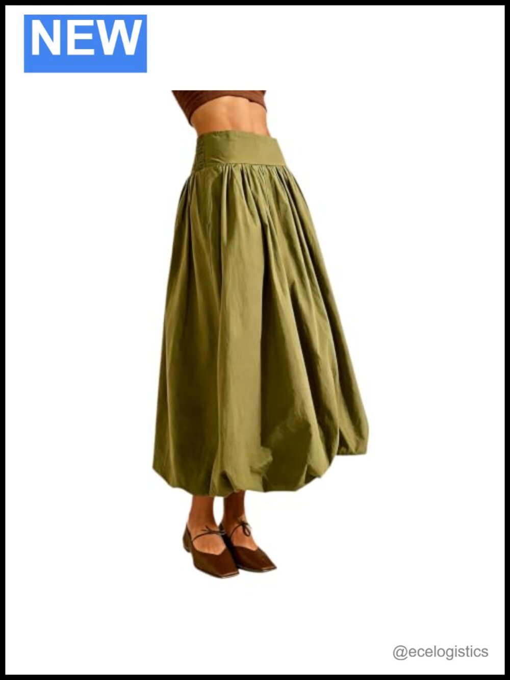 Bubble Maxi Skirt Low Rise Elastic Waist Smocked A-Line Long Skirt Y2K Beach